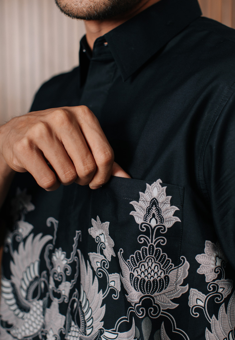 Hadinata Batik Premium Pria Kemeja Pendek Superfine Partha Prina-1
